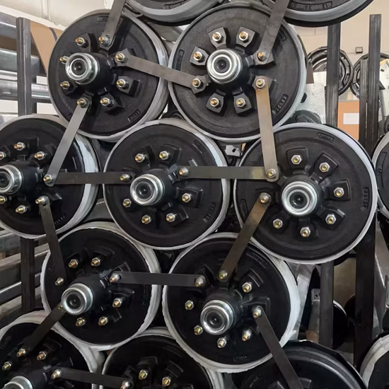 ISO9001 TS16949 OEM 공장은 3,500lb 전기 브레이크 5 러그를 갖춘 3.5k 로크웰 트레일러 차축을 맞춤형으로 제작했습니다.