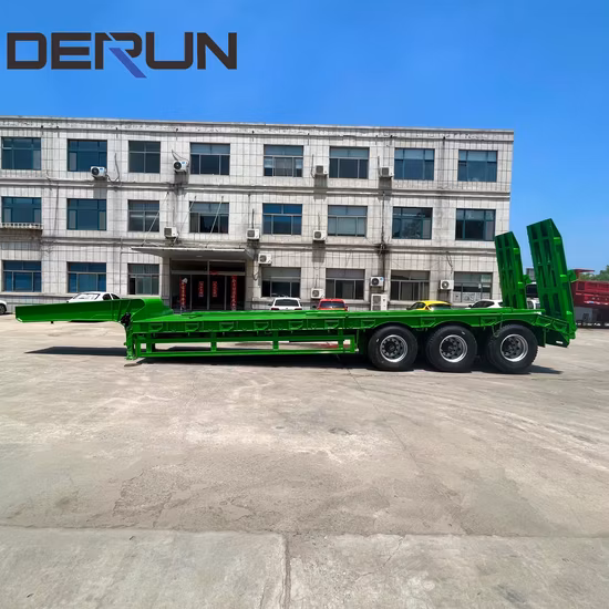 3/4/5 축 80톤/100톤 로우 베드 로우 베드 세미 트럭 트레일러